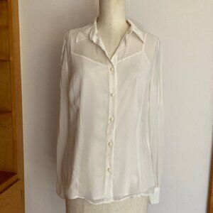 East 5th Sheer Button Up Blouse